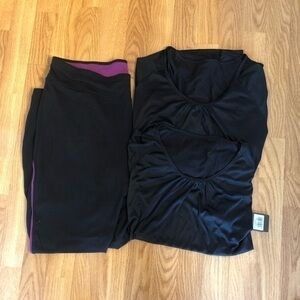 Rainbeau plus size athletic bundle leggings / tops